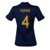 Frankrijk Raphael Varane #4 Voetbalkleding Thuisshirt Dames WK 2022 Korte Mouwen